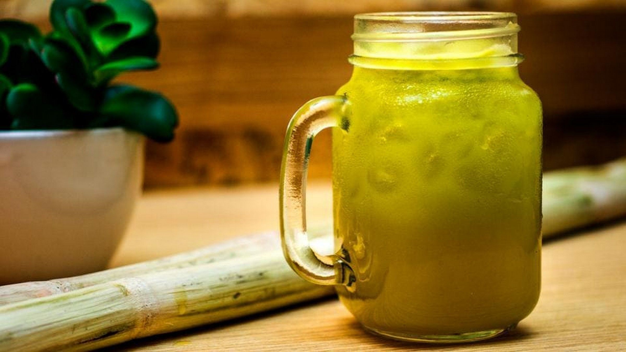 Lemon Sugarcane with Mint