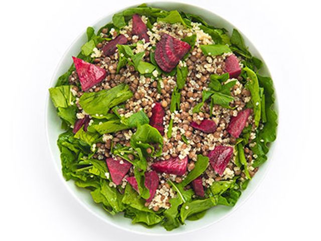 Lentil and Beetroot With Feta Cheese Salad