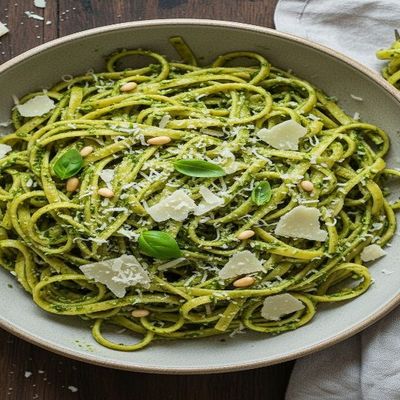 Fettuccine Chicken Pesto