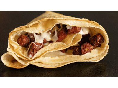Liver And Oriental Sausage Crepe