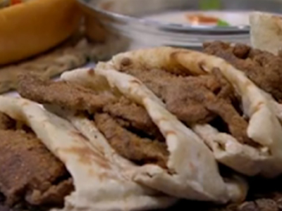 Liver Pane With Sesame Paste Sandwich