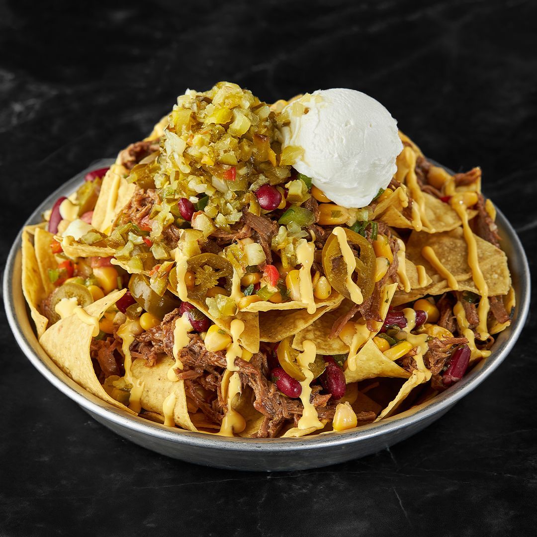 Loaded Brisket Nachos Good For Sharing