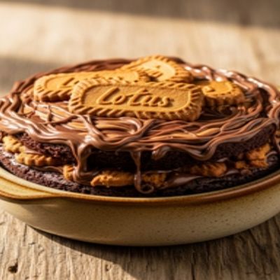 Lotus and Nutella Brownies Cake casserole