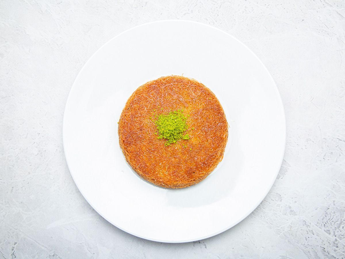 Kunafa With Cheese And Pistachio Form