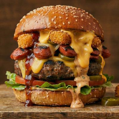 Beef Mozzarella Burger.