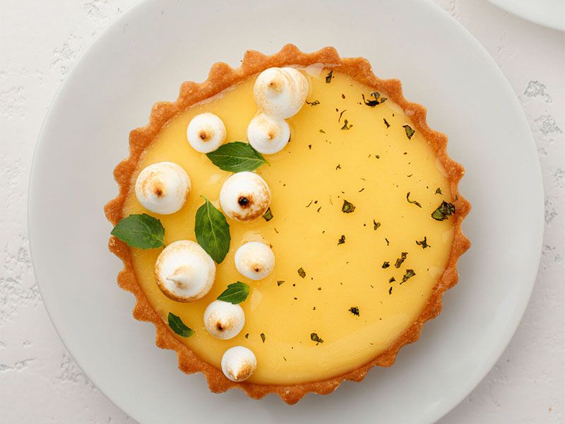 Meringue Lemon Basil Tart