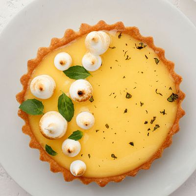Meringue Lemon Basil Tart