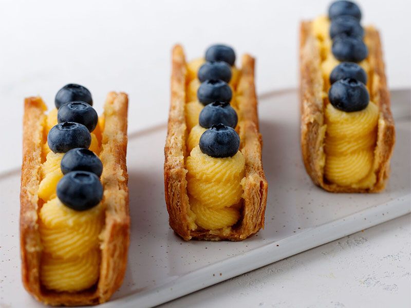 Lemon And Blueberry Mille Feuille