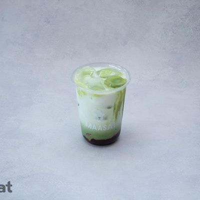 Iced matcha strawberries