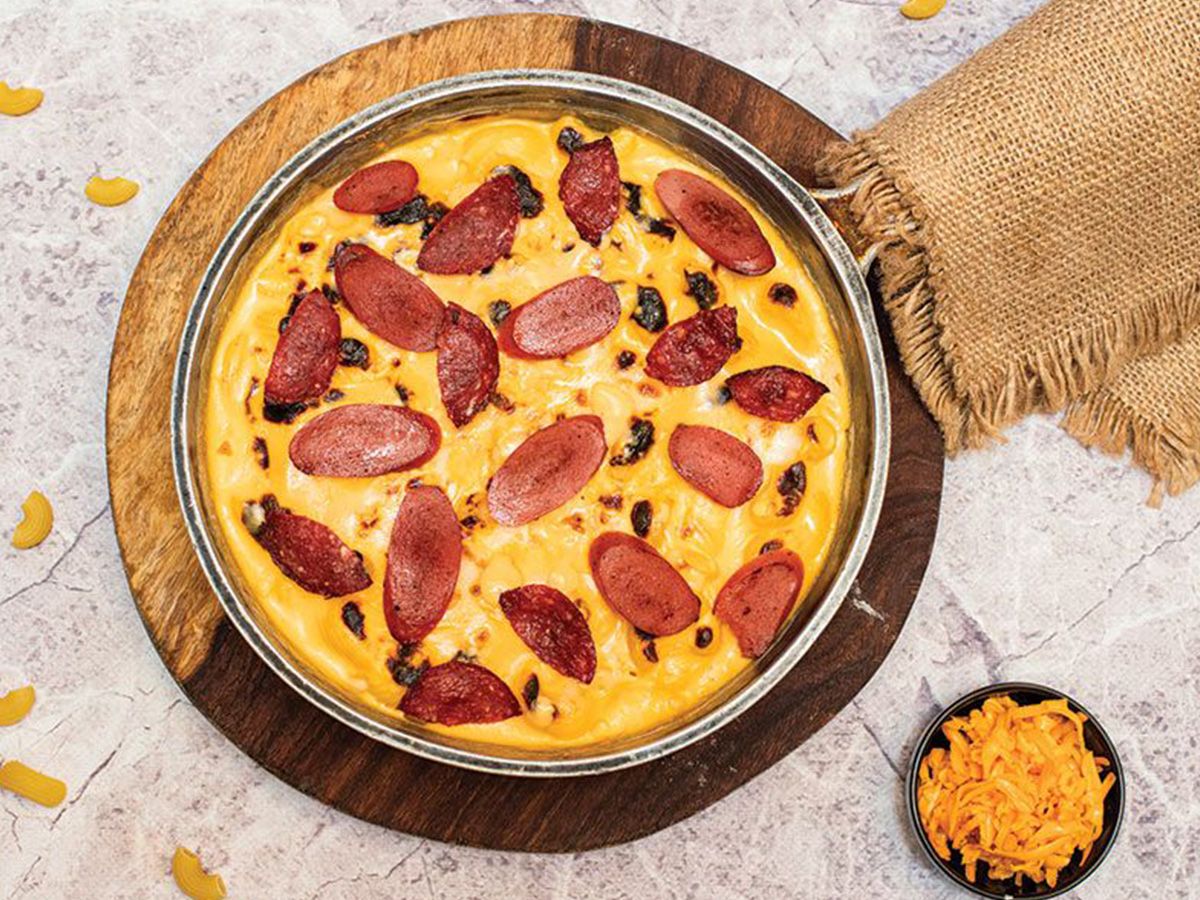 Mac N Cheese Salami & Hotdog