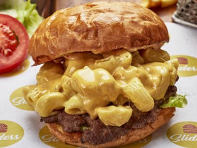 Mac and Cheese Burger Sandwich