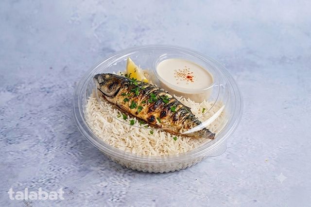 Mackerel Fish + Rice + Tahini