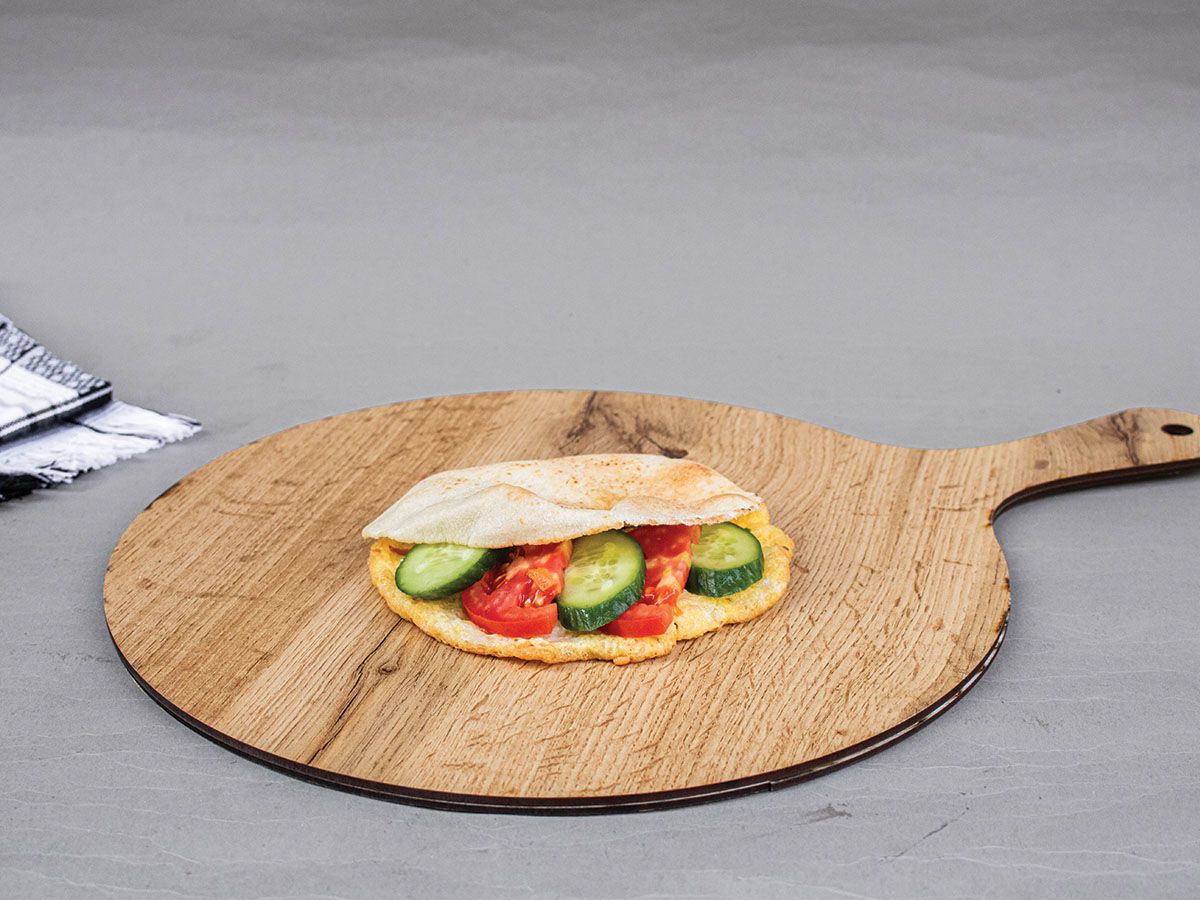 Omelette Egg With Vegetables Sandwich