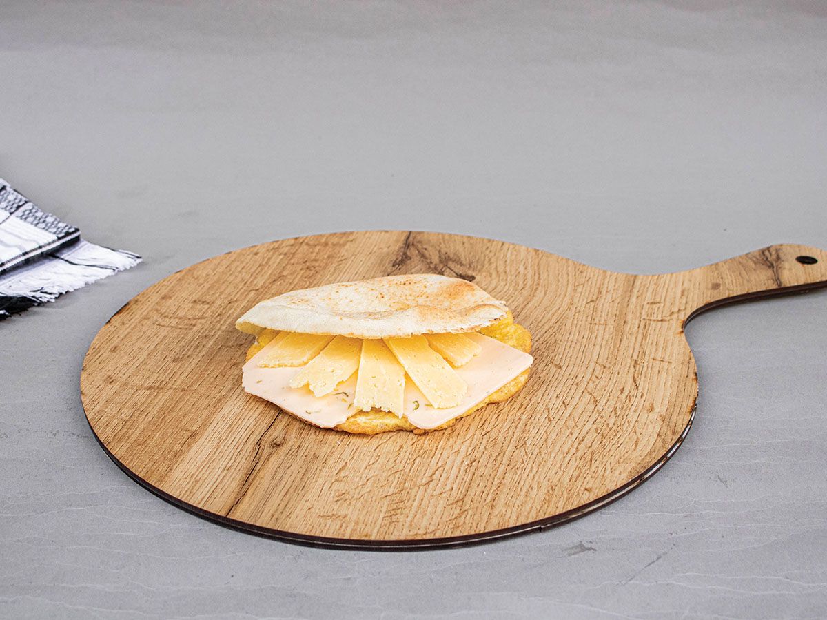 Omelette Egg With Mix Cheese Sandwich