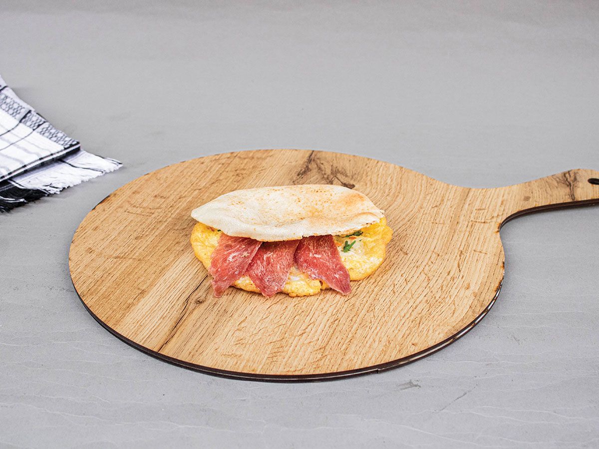 Omelette Egg With Pastrami Sandwich