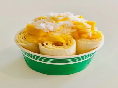 Mango Ice Cream Roll