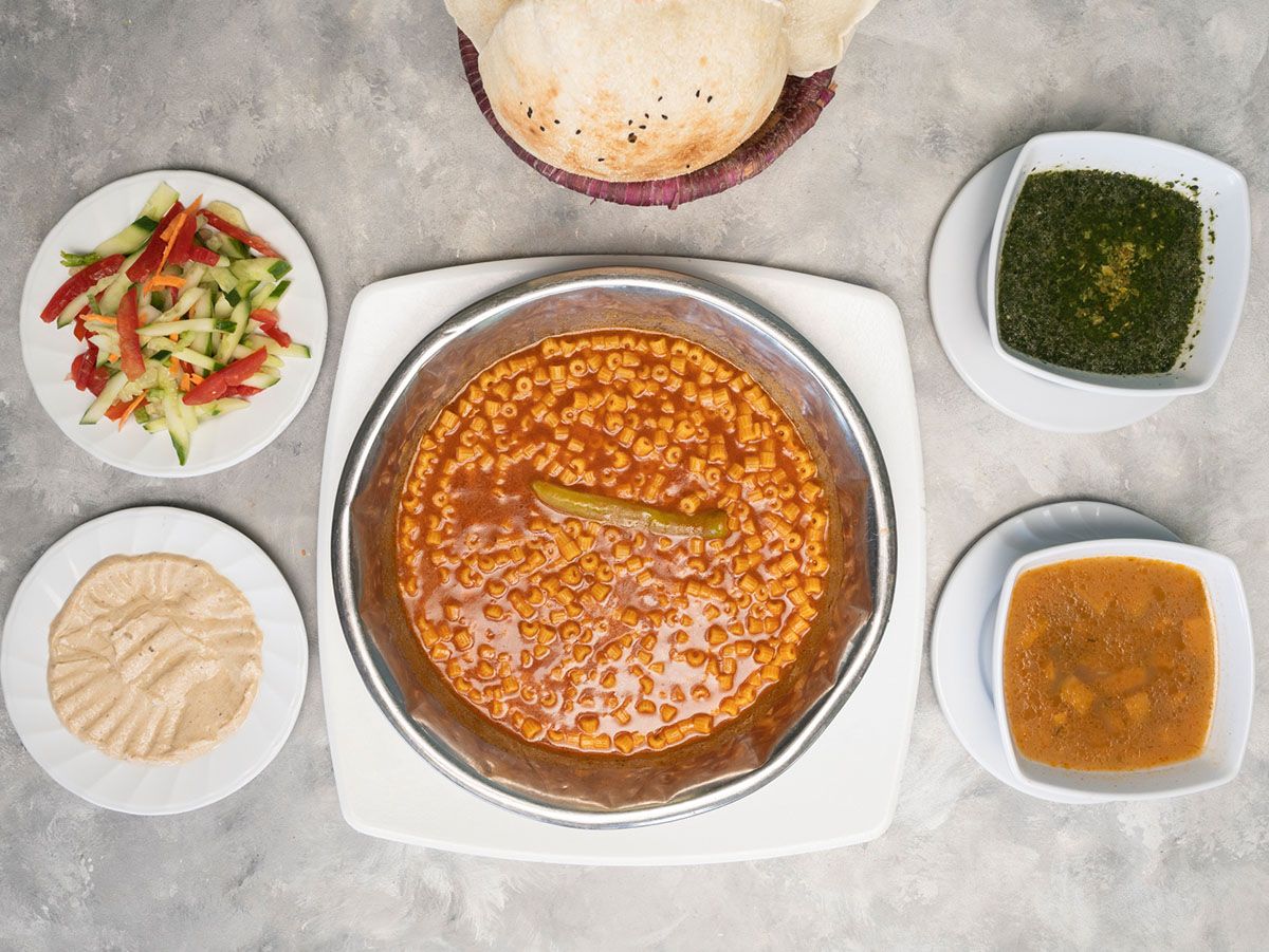 Plain Mebakbaka With Molokhia And Soup