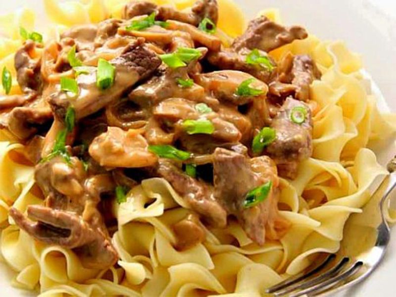 Marinara With Stroganoff Pasta