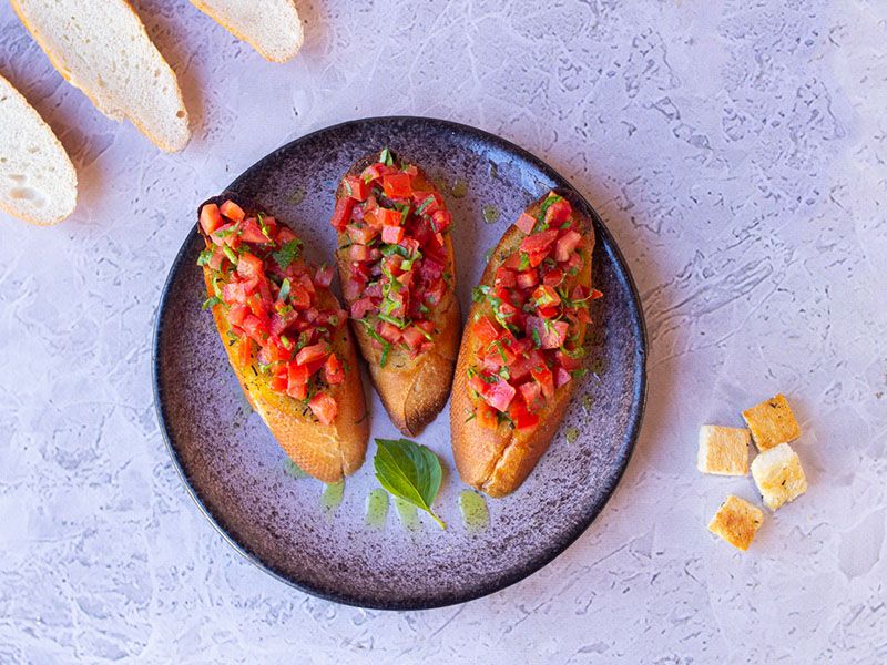 Marinated Tomato Bruschetta