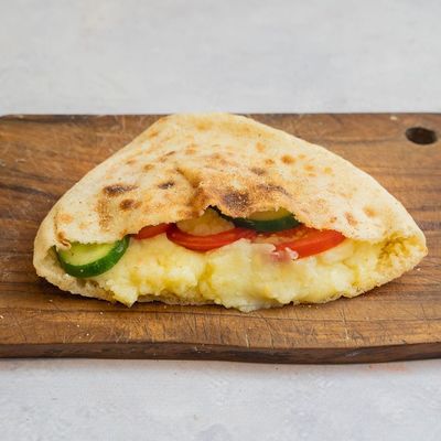 Mashed potatoes mozzarella sandwich