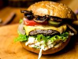Mushroom Burger Sandwich