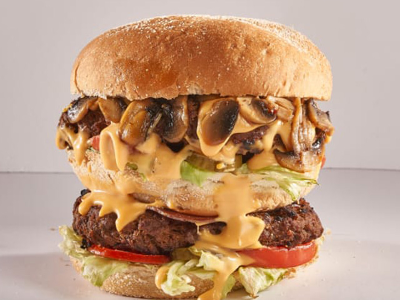 Mushroom Burger Sandwich