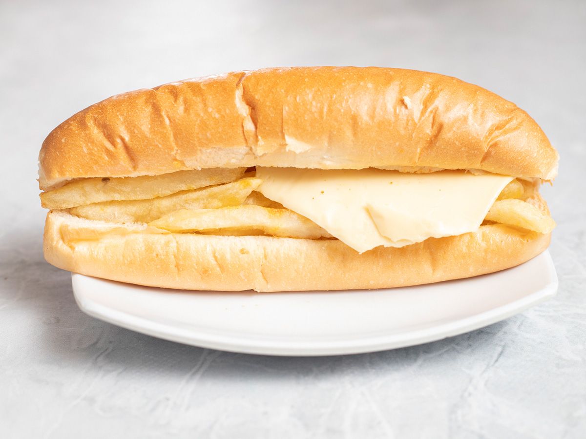 French Fries With 1 Piece French Cheddar Cheese