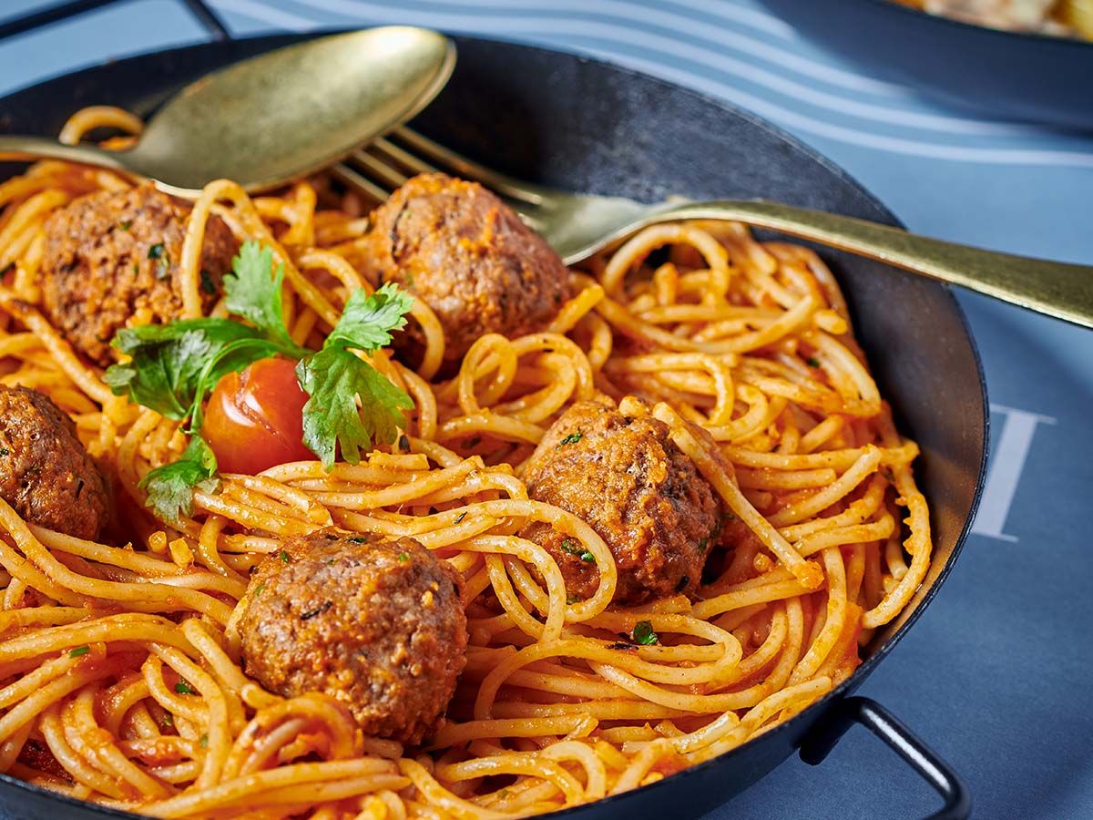 Meatballs pasta