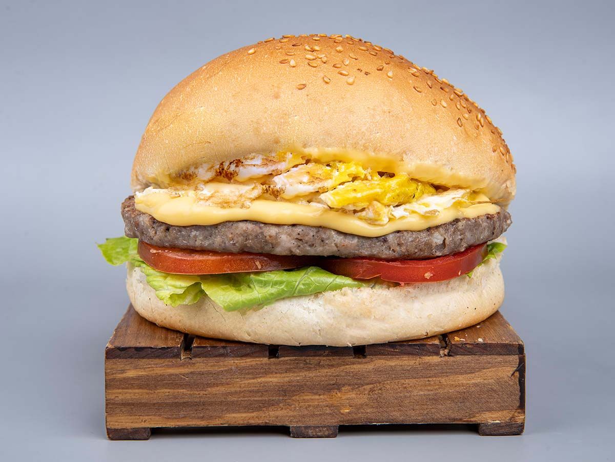 Meat Burger With Cheese/Egg