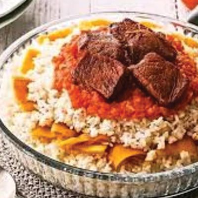 Meat Fatteh Casserole