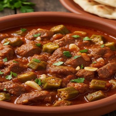 Meat with Okra