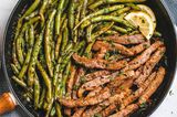 Meat With Beans With Garlic Sauce Platter