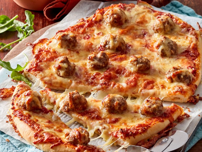 Meatballs Pizza