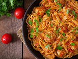 Meatballs Linguine Pasta