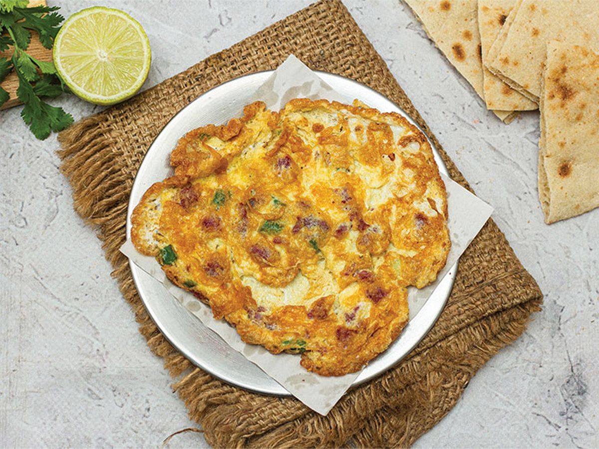 Oriental Sausage Omelet Plate