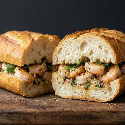 2 half Medium Shrimp Loaf
