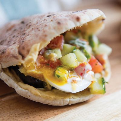 Mesakaa With Hummus Sandwich