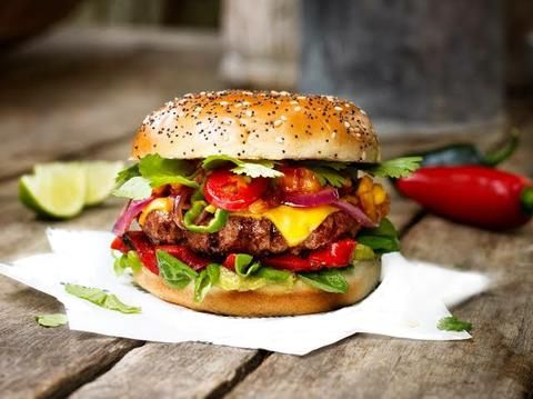 Spicy Mexican Burger Sandwich