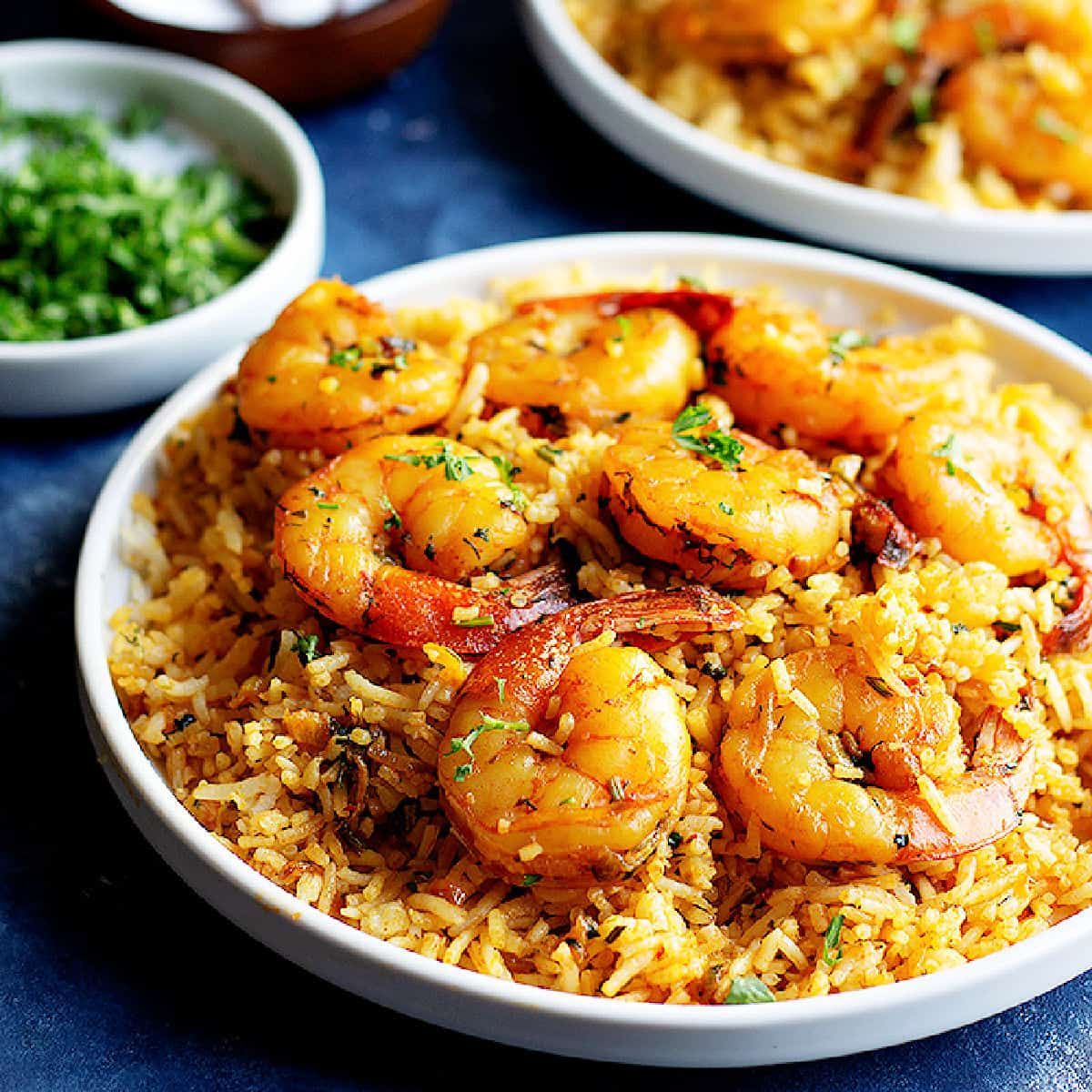 Shrimp with Sayadaia Rice