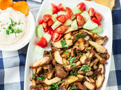 Chicken Shawarma Meal With Appetizers