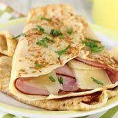Mix Cheese With Smoked Turkey Crepe
