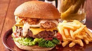 Mix Chicken And Beef Burger Sandwich