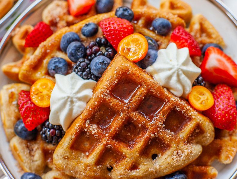 Nutella Chocolate With Fruits Waffle