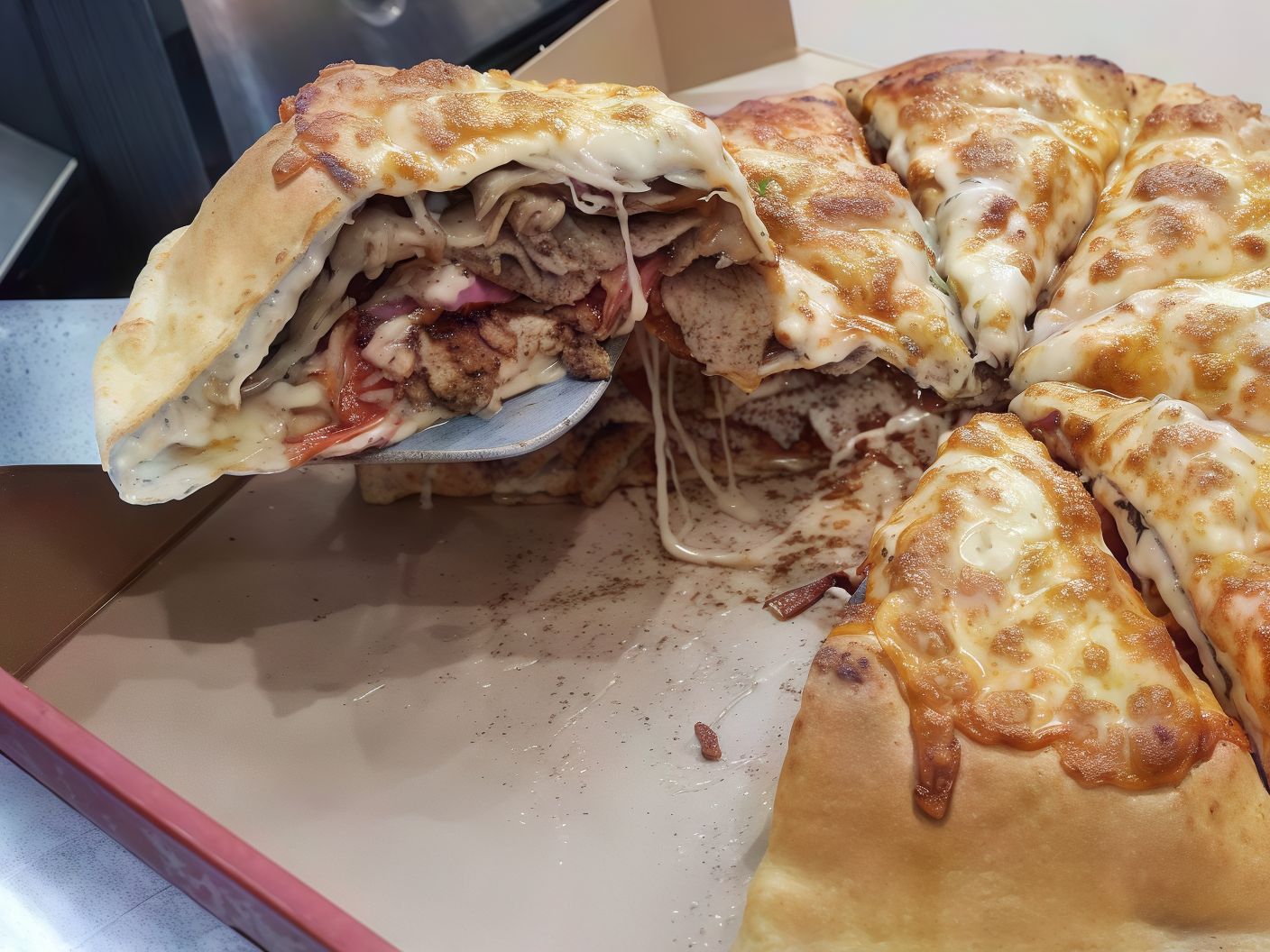 Meat Shawerma Stuffed Pizza