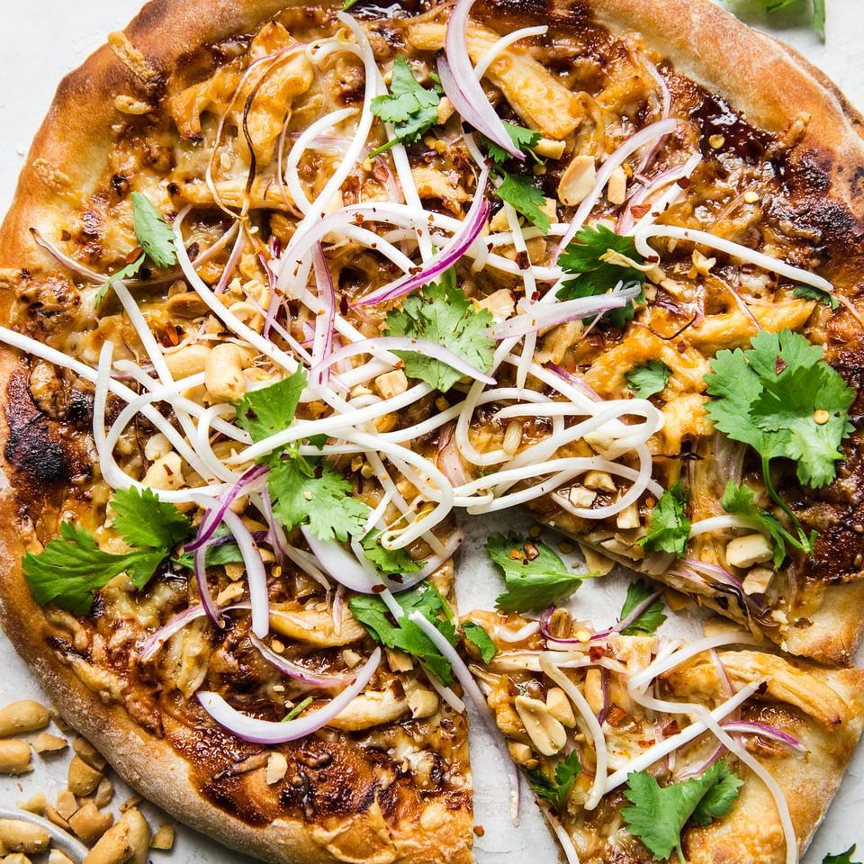 Mix cheese Oriental pizza