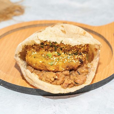 Mix Foul and Falafel Sandwich
