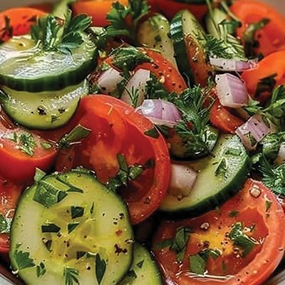 Mixed Cucumber and Tomato Dish