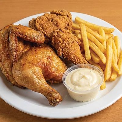 2 Pieces broasted + 2 Pieces Crispy Mix Meal