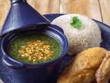 Molokheya With Rice & Chicken Tagine