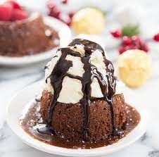 Molten Cake Nutella Chocolate With Vanilla Ice Cream